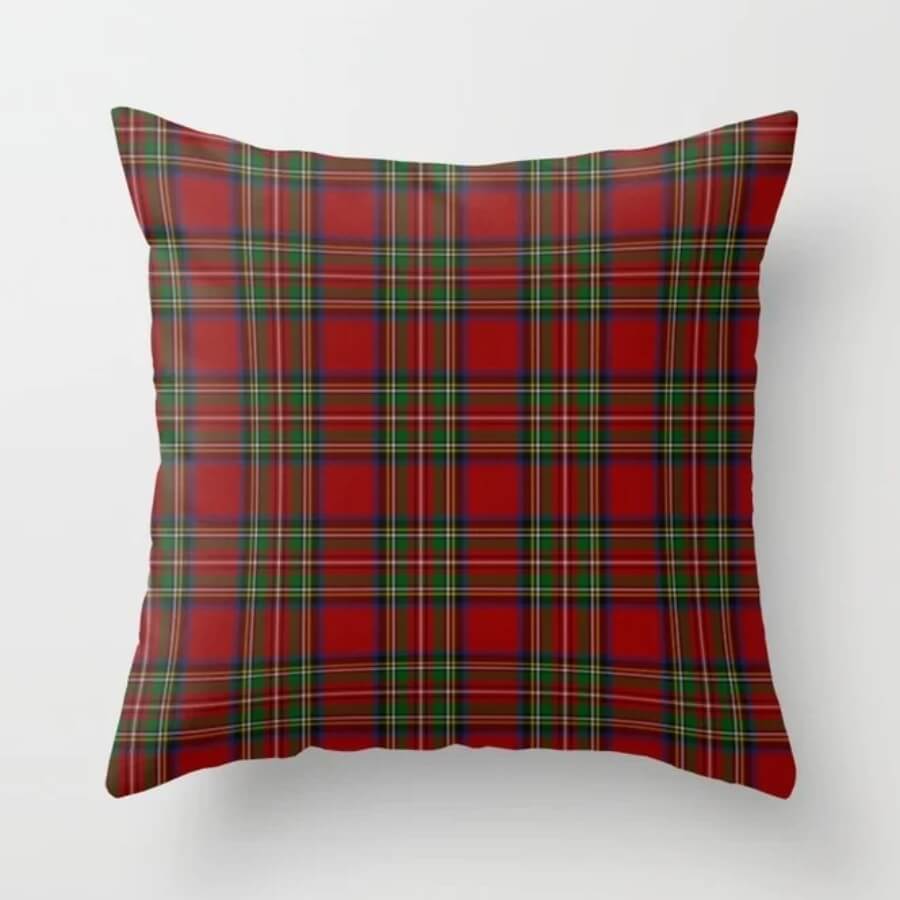 

Lovely Stylish Grid Print Red Decorative Pillow Case