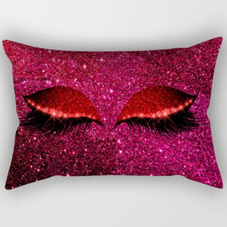 lovely Stylish Print Rose Red Decorative Pillow Case