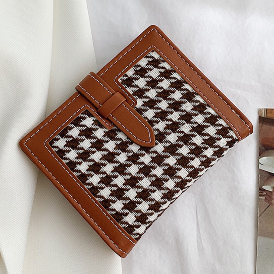 

Lovely Casual Patchwork Brown Coin Purses