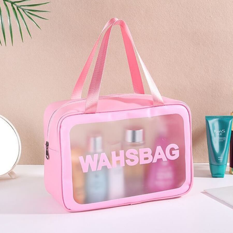 

Lovely Stylish See-through Pink Makeup Bags