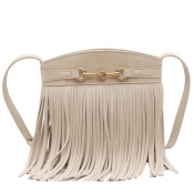 lovely Trendy Tassel Design Khaki Crossbody Bag