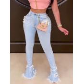 LW Street Patchwork Baby Blue Jeans