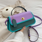 lovely Stylish Patchwork Purple Crossbody Bag