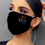 Lovely Heart Black Face Mask