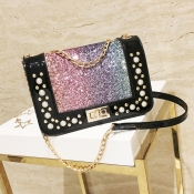 LW Trendy Chain Strap Multicolor Crossbody Bags