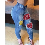 LW Street Patchwork Blue Jeans