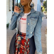 Lovely Casual Turndown Collar Broken Holes Baby Bl