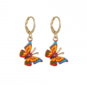 Lovely Stylish Butterfly Yellow Earring