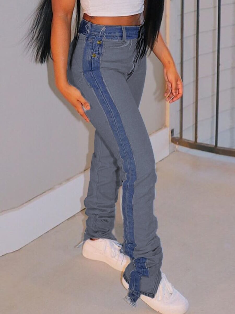 

Lovely Street Patchwork Deep Blue Jeans