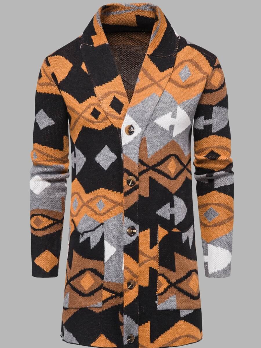 

Lovely Trendy Print Buttons Design Croci Men Sweater