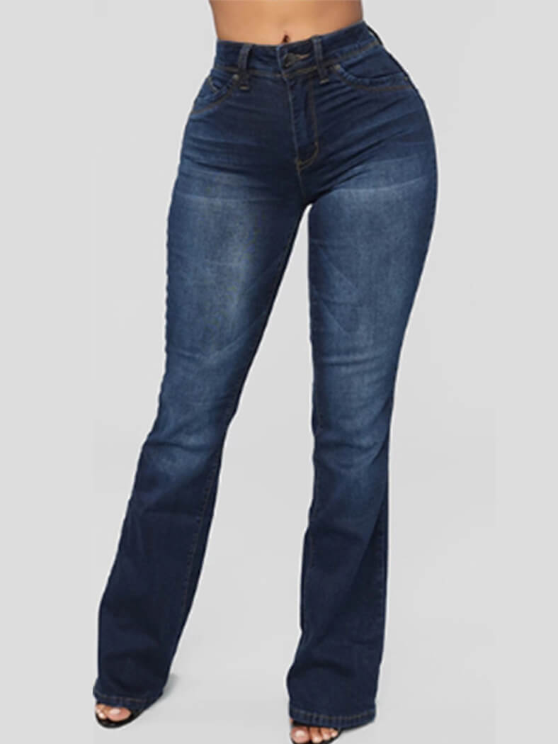 

Lovely Casual Basic Deep Blue Jeans