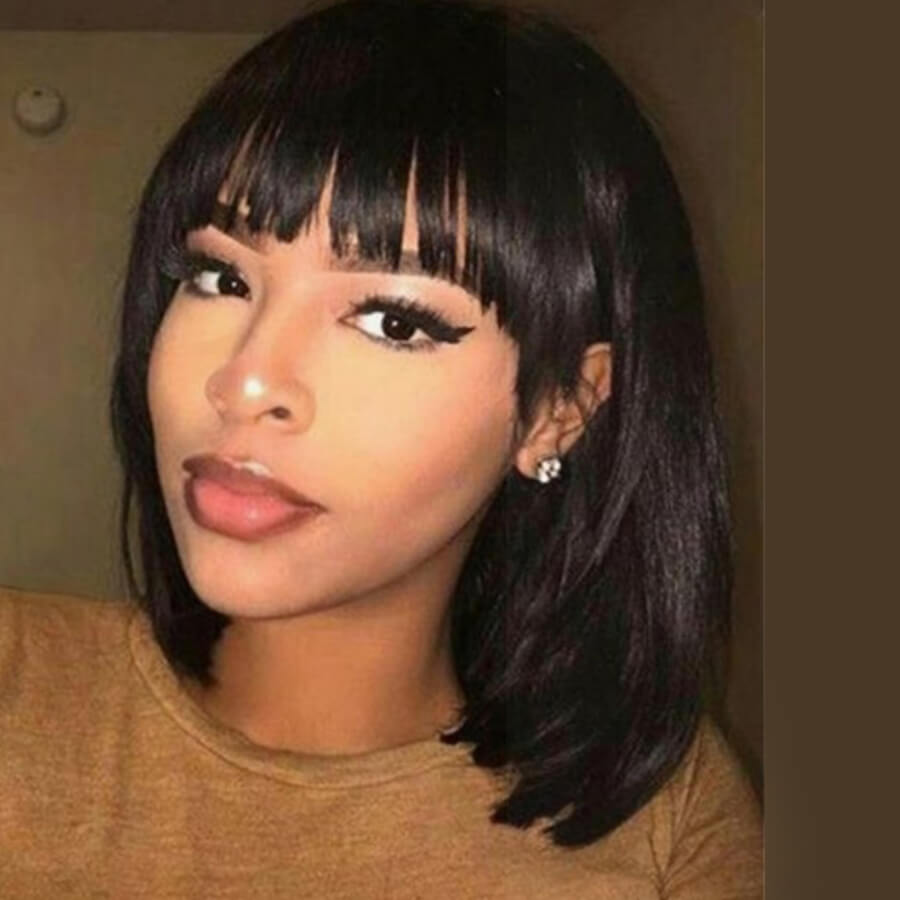 

Lovely Stylish Bobo Black Wigs