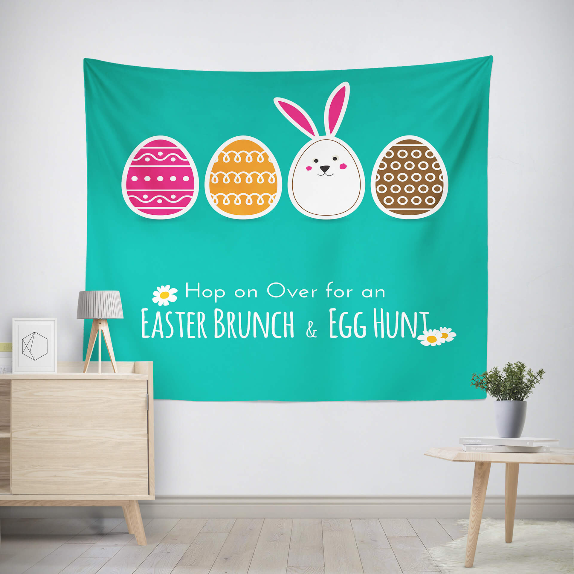 

Lovely Chic Cartoon Print Green Table Linens