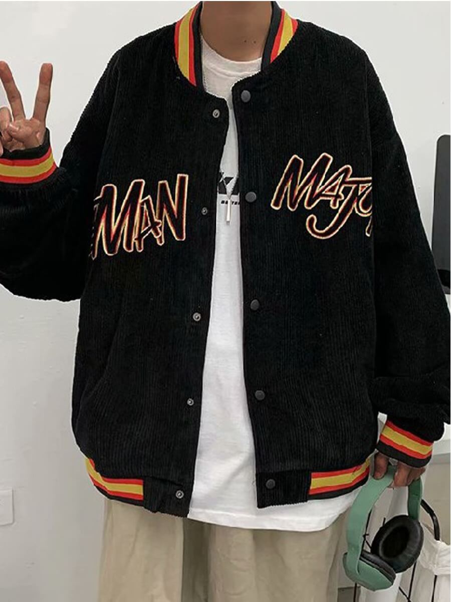

Lovely Casual Letter Print Black Men Jacket
