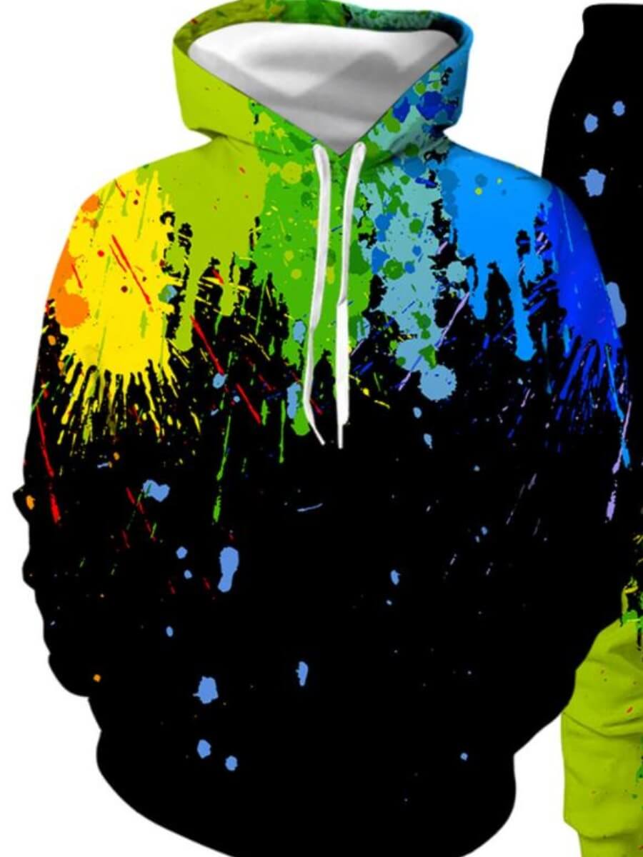 

Lovely Boy Stylish Hooded Collar Print Black Hoodie