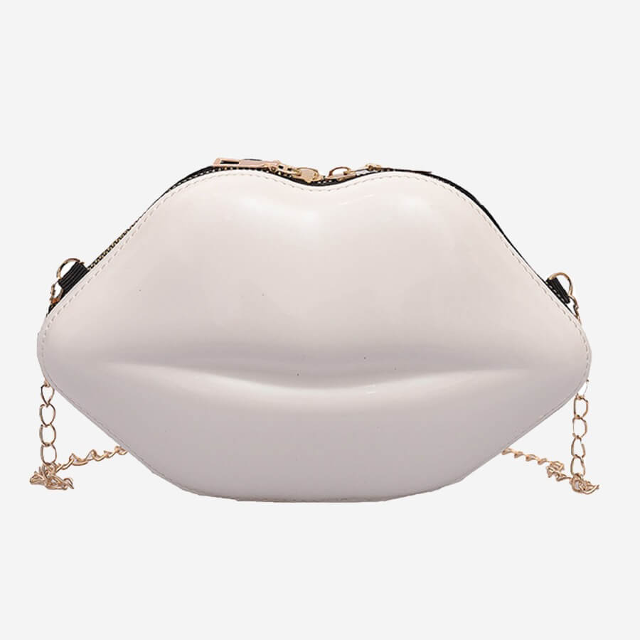 

Lovely Trendy Lip White Crossbody Bags
