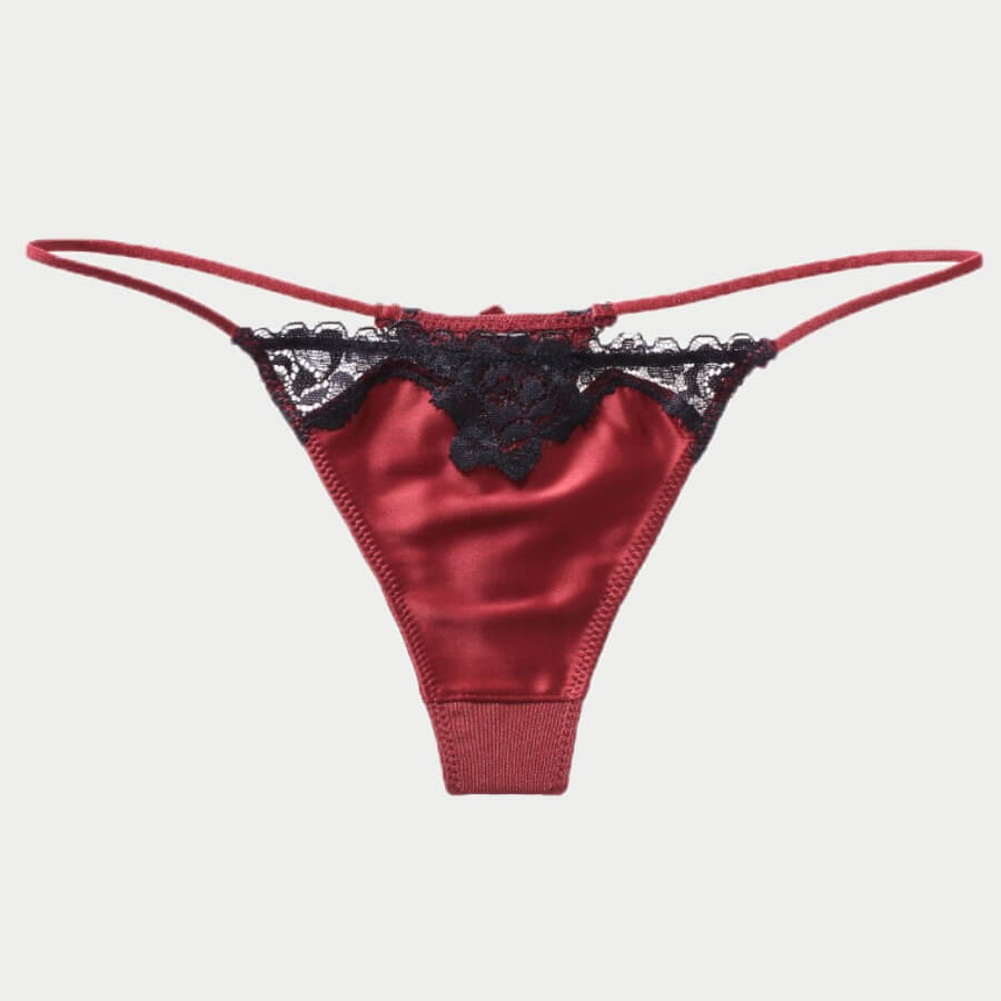 

Lovely Sexy Lace Patchwork Red Panties