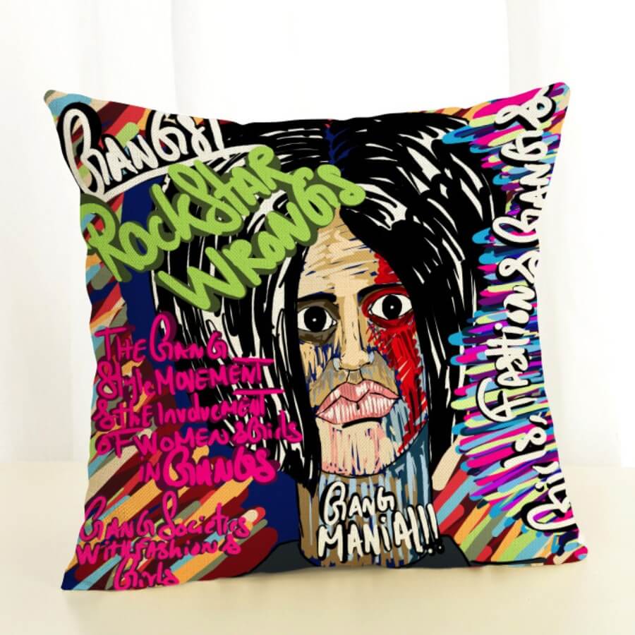 

Lovely Street Print Rose Red Decorative Pillow Case
