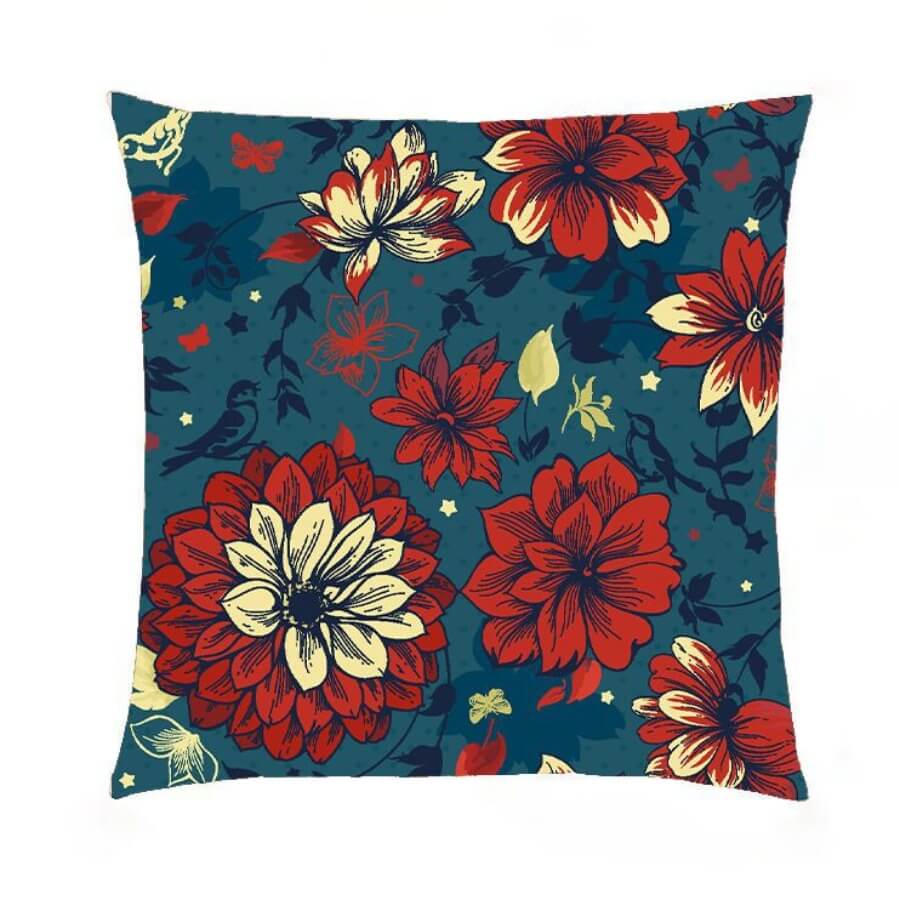

Lovely Stylish Print Deep Blue Decorative Pillow Case