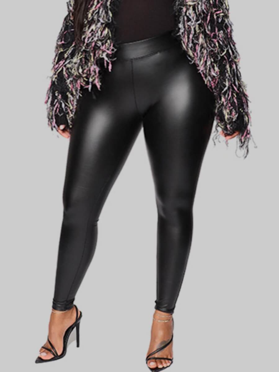 

LW Plus Size Casual Basic Skinny Black Pants