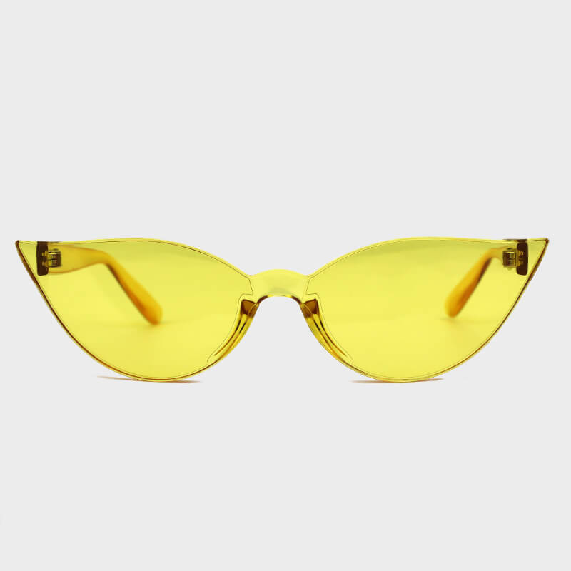 

Lovely Trendy Cat s Eye Frame Design Yellow Sunglasses