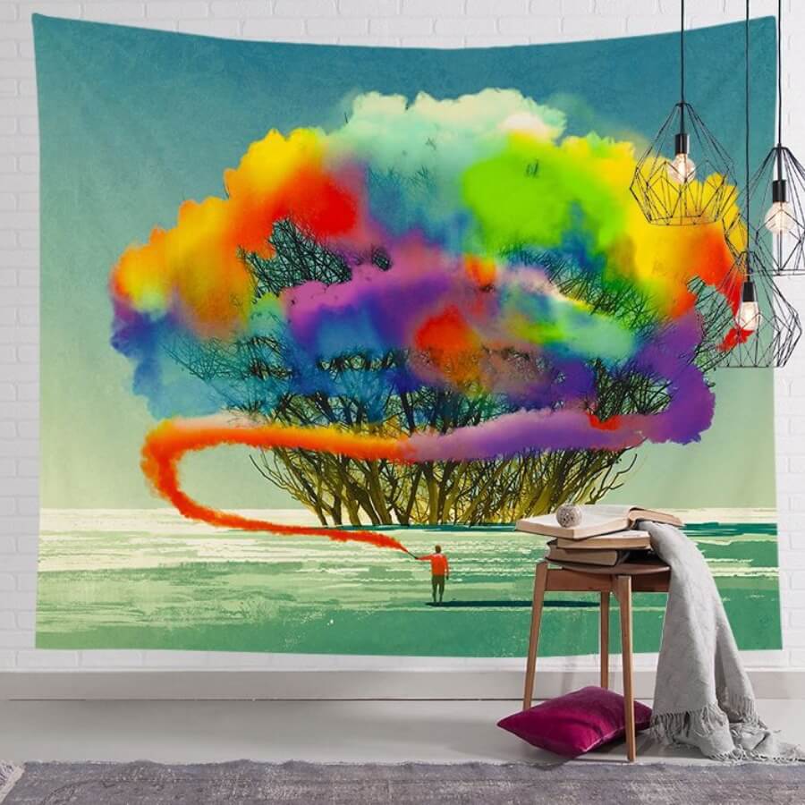 

Lovely Chic Print Multicolor Decorative Wall Cloth, Multi