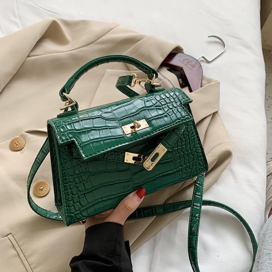 

Lovely Stylish Basic Green Crossbody Bag