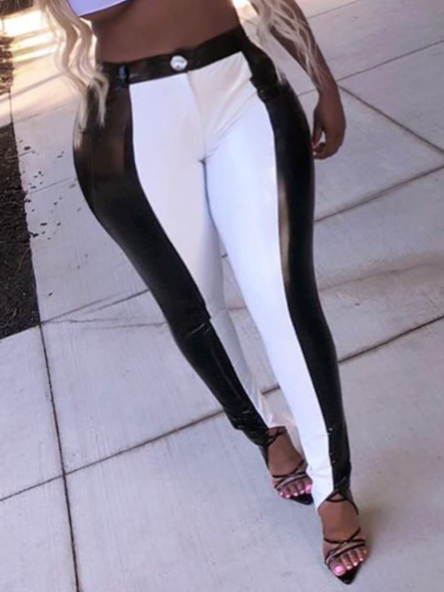 

Lovely Street Patchwork Black Plus Size Pants