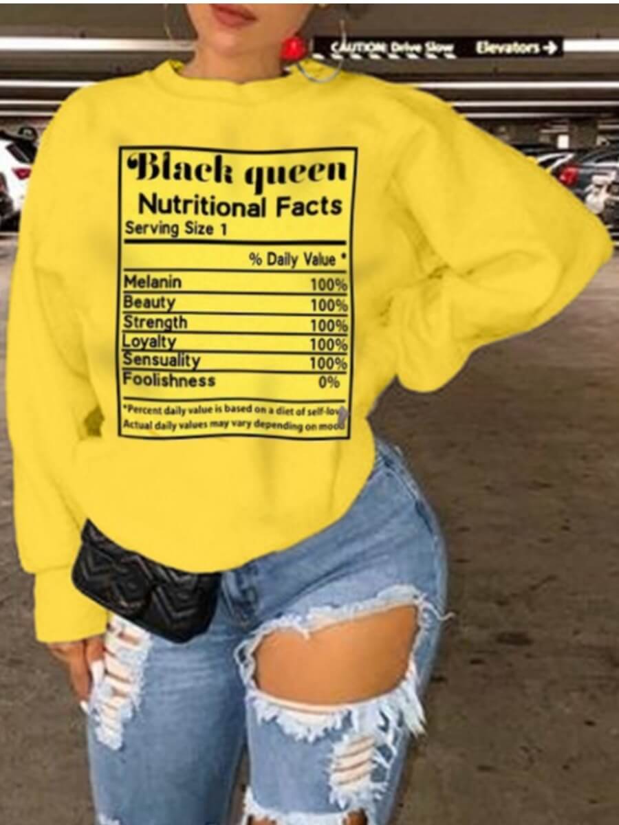 

Lovely Casual O Neck Letter Print Yellow Plus Size Hoodie