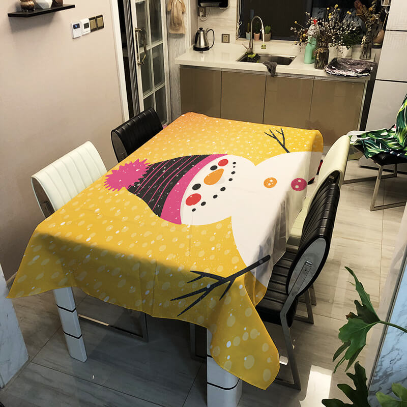 

Lovely Christmas Day Print Yellow Table Linens
