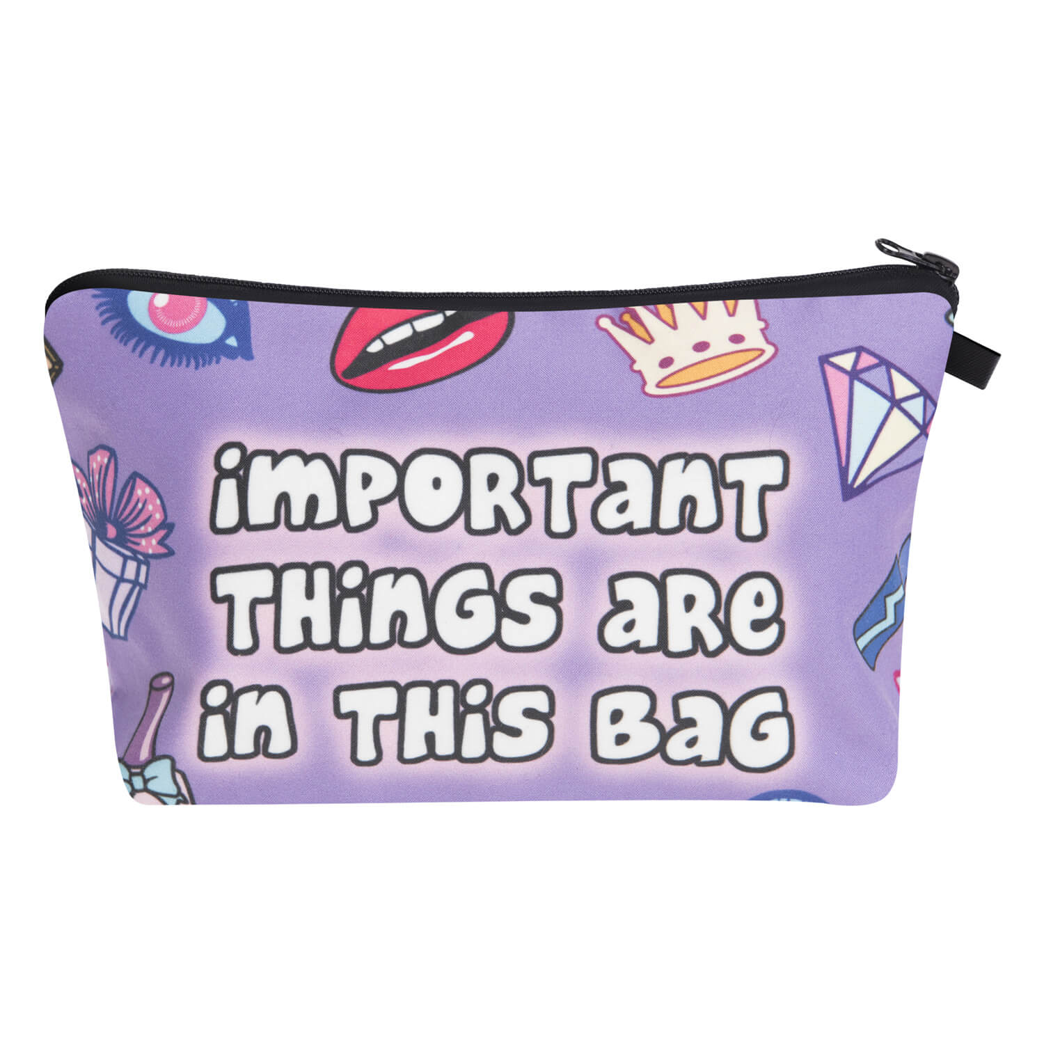 

Lovely Trendy Print Purple Makeup Bag
