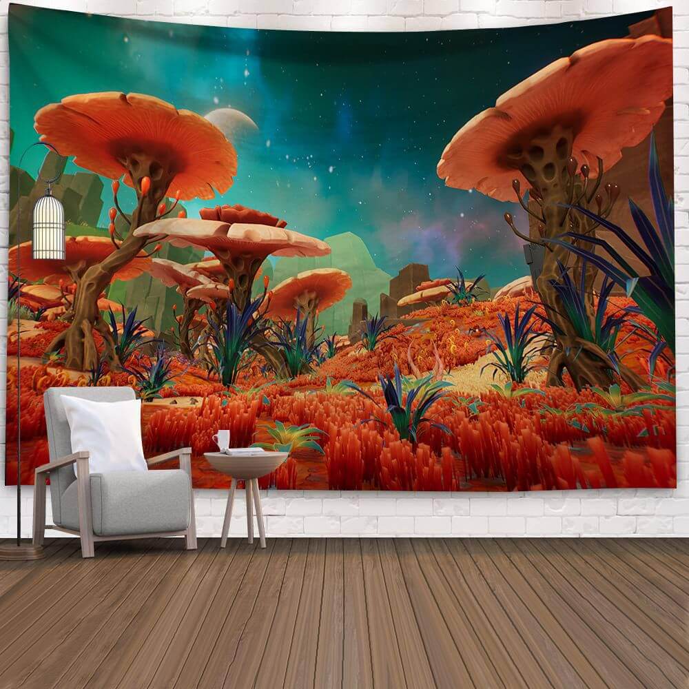 

Lovely Stylish Print Orange Decorative Wall Cloth