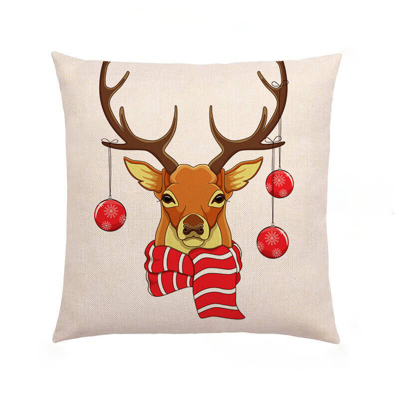 

Lovely Trendy Print Red Decorative Pillow Case