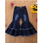 lovely Stylish Flared Dark Blue Girl Jeans
