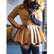 LW Patchwork Fold Design Coat (With Belt)