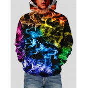 Lovely Street Hooded Collar Print Black Boy Hoodie