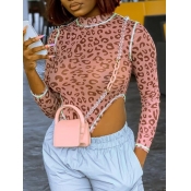 Lovely Sexy Half A Turtleneck Asymmetrical Print K