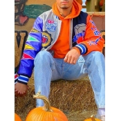 LW Men Print Patchwork Multicolor Jacket