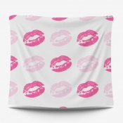 Lovely Trendy Lip Print Rose Red Decorative Wall C