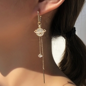 LW Trendy Tassel Design Gold Earring