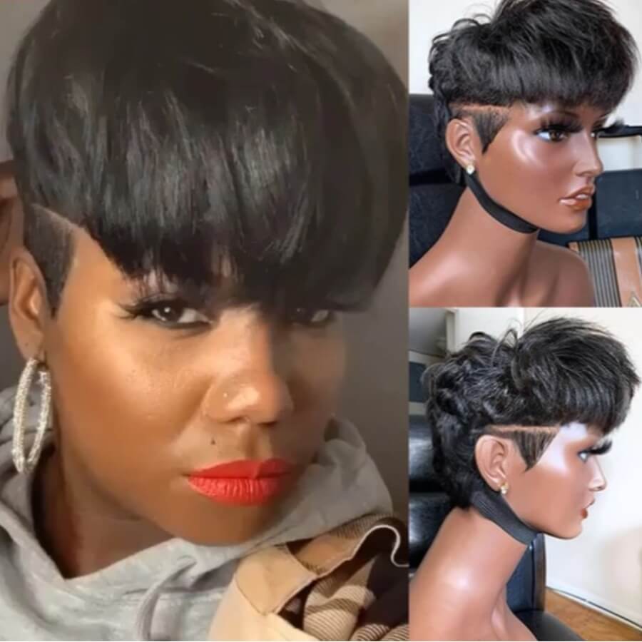 

Lovely Stylish Short Black Wigs