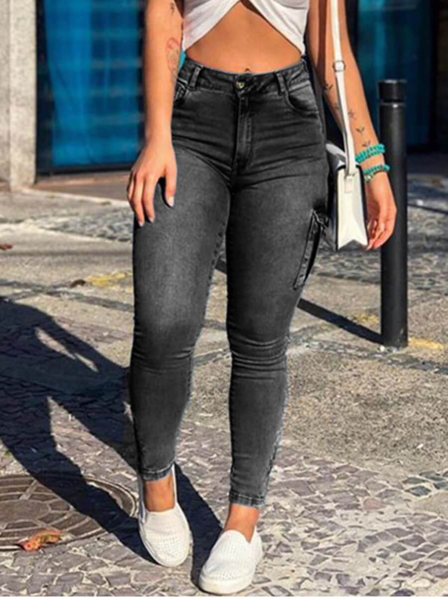 

Lovely Casual Basic Skinny Black Jeans