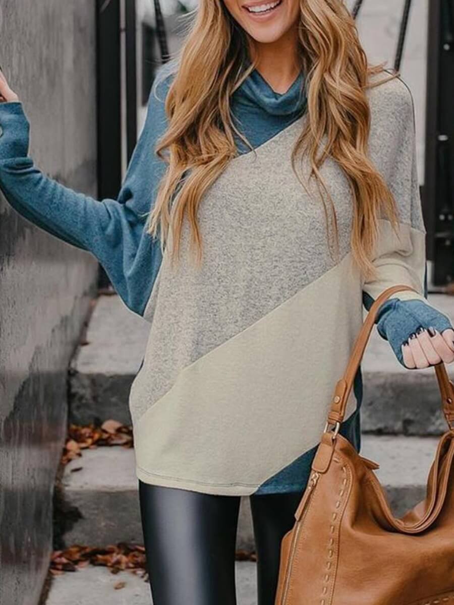

Lovely Patchwork Blue T-shirt