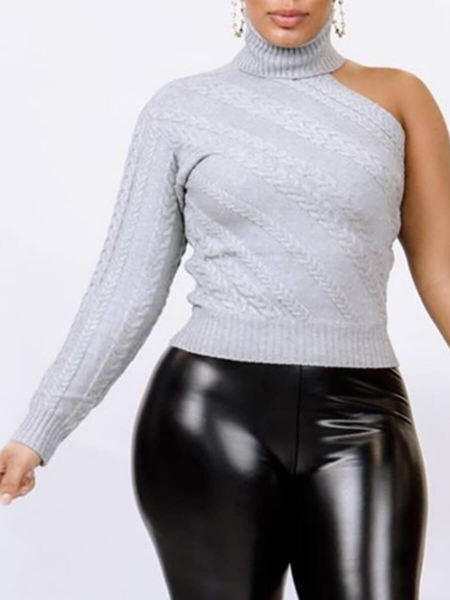 

Lovely Sweet One Shoulder White Sweater