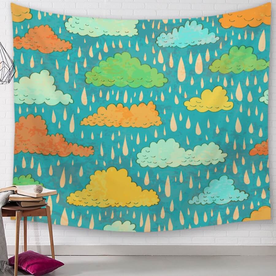 

Lovely Print Multicolor Wall Cloth, Multi