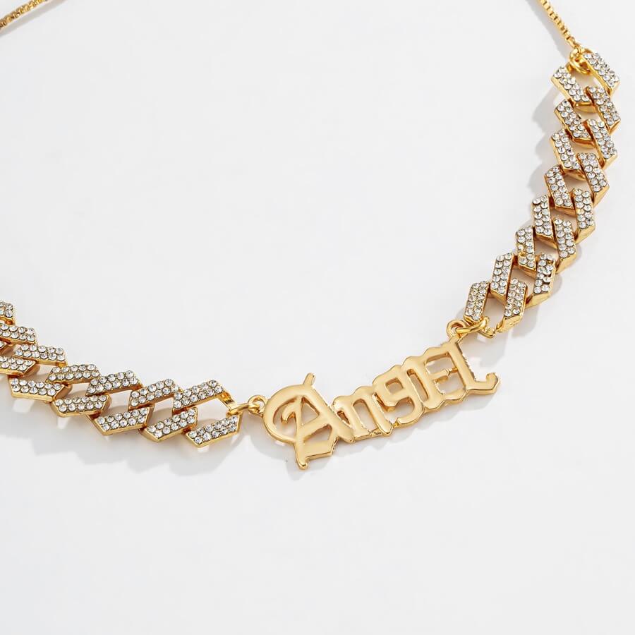 

Lovely Trendy Letter Gold Necklace