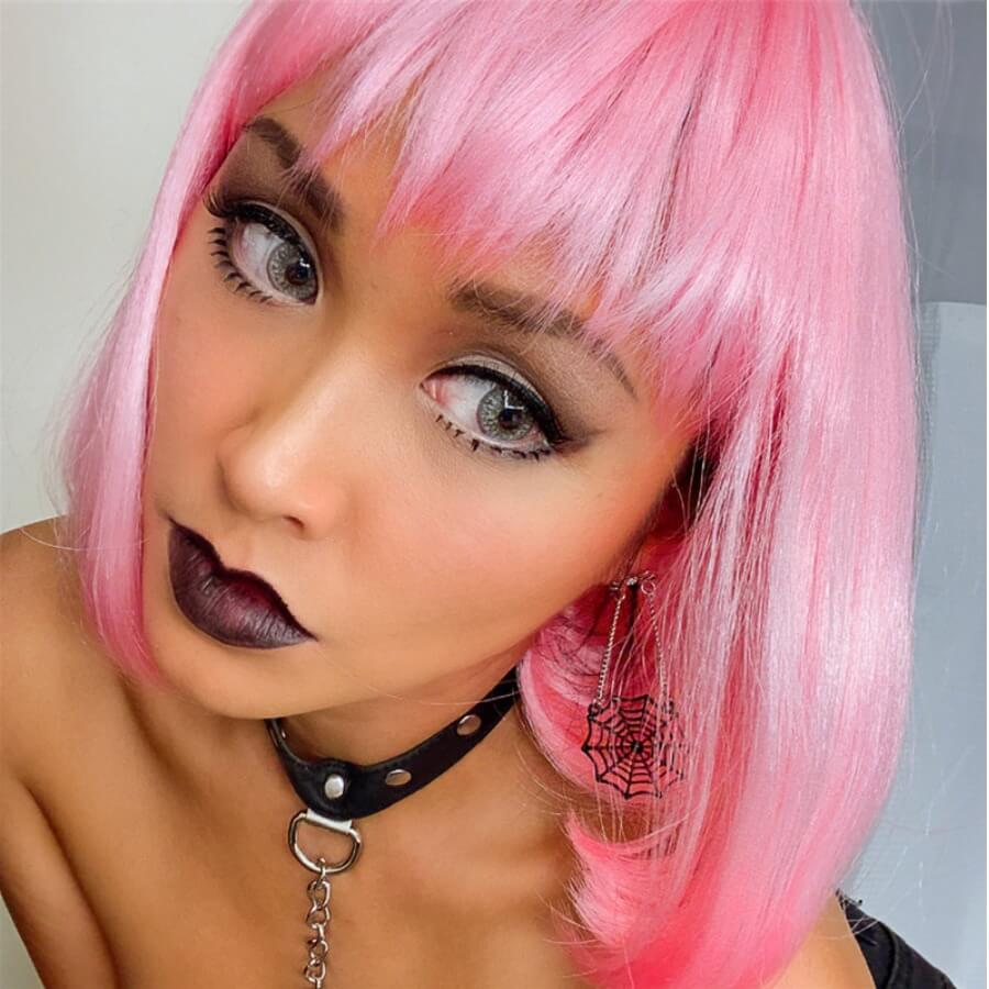 

Lovely Stylish Hign-temperature Resistance Pink Wigs