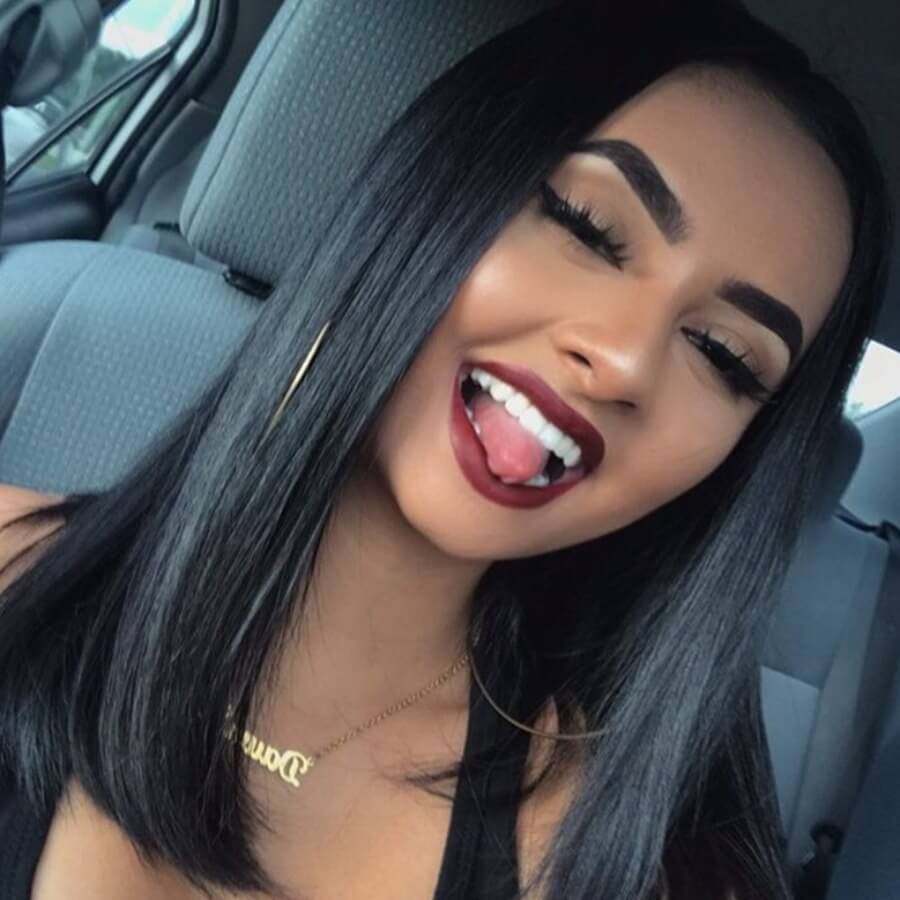

Lovely Stylish Hign-temperature Resistance Black Wigs