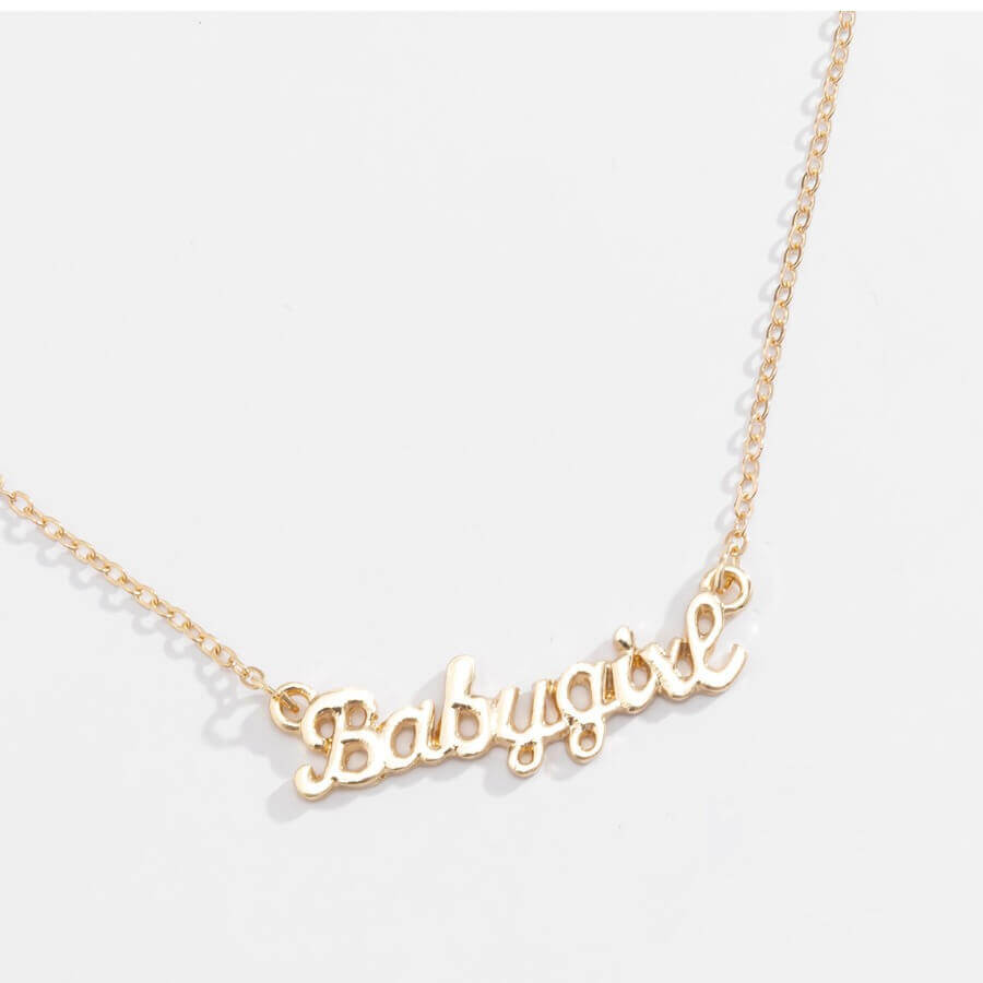 

Lovely Casual Letter Gold Necklace