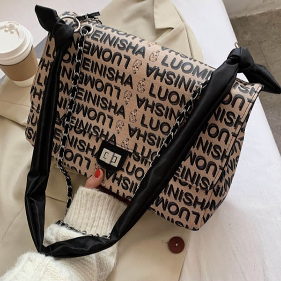 

Lovely Casual Letter Print Khaki Crossbody Bag